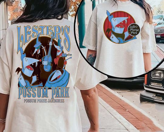 Lester's Possum Park Double Sided T-Shirt, Disneyland Trip Outfit