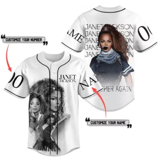 Personalized Janet Jackson Together Again Baseball Jersey Shirt For Fan All Size