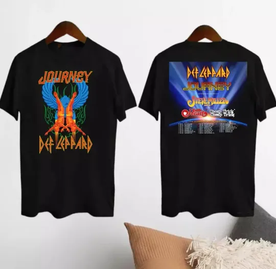 2024 Def Leppard' And Journey' Tour T-Shirt, The Summer Stadium' Tour 2024 Shirt