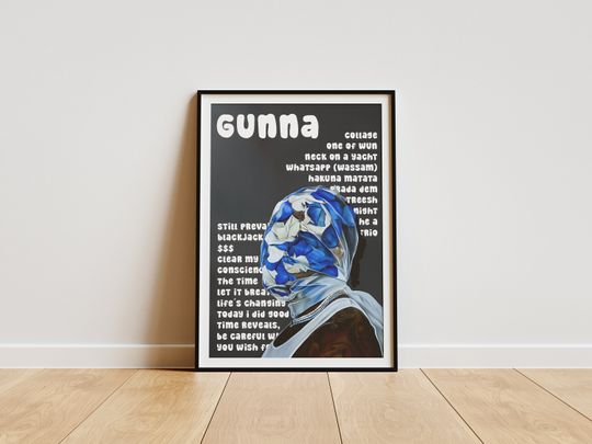 Album Poster One of Wun Gunna, Rap poster, album cover, custom album poster, rapper poster