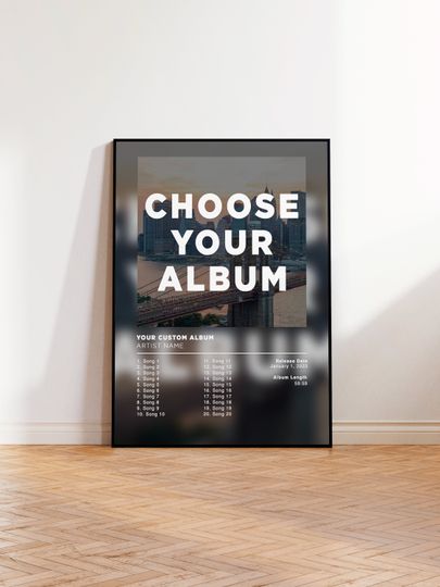 Custom Album Poster, Custom Album Cover Poster, Custom Album Poster, Music Poster