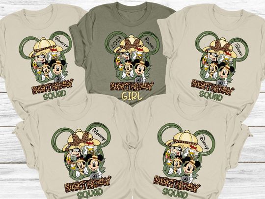 Custom Disney Safari Birthday Boy/Girl Shirts, Safari Family Vacation Shirt