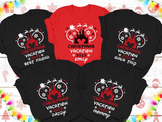 Custom Disney Christmas Vacation 2024 Shirt, Disney Christmas Family Shirt