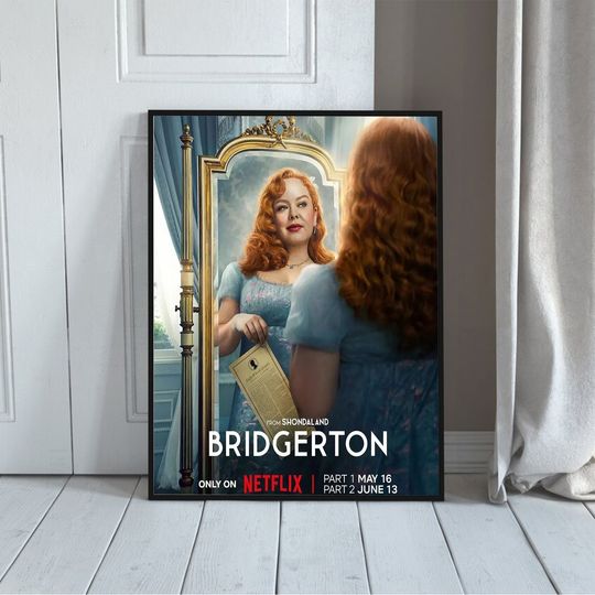 Series Film Bridgerton Release Only On Netflix 2024 Even A Wallflower Can Bloom Poster