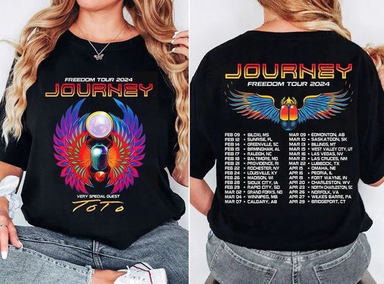 Journey 2024 Tour Freedom T-Shirt, Journey Freedom Tour 2024 Shirt