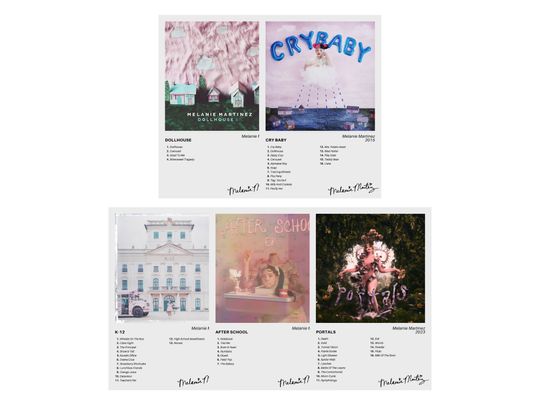 Melanie Martinez Set of 5 Digital Download Prints - The Full Discography Collection