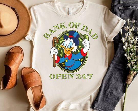 Retro Disney Ducktales Shirt, Funny Bank Of Dad Father's Day T-Shirt