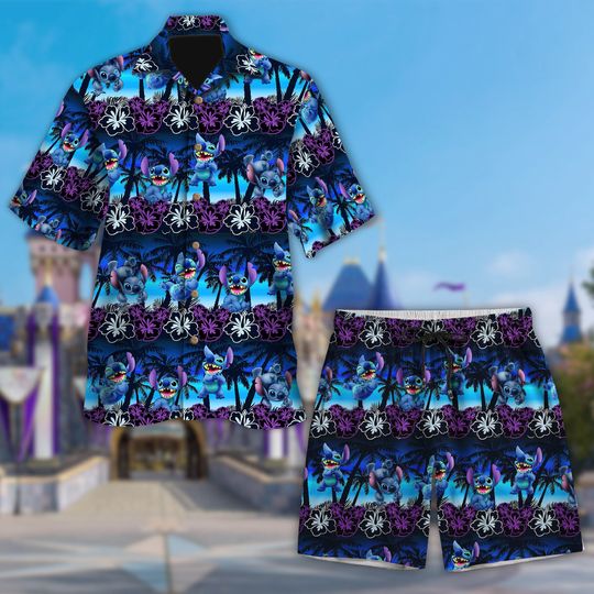 Blue Dog Hawaiian Summer Vacation Shirt, Alien Movie Hawaii Button Up T Shirt, All Over Print 3D Tee