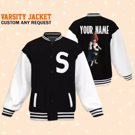 Personalized Disney The Incredibles Syndrome Black And White Varsity Jacket