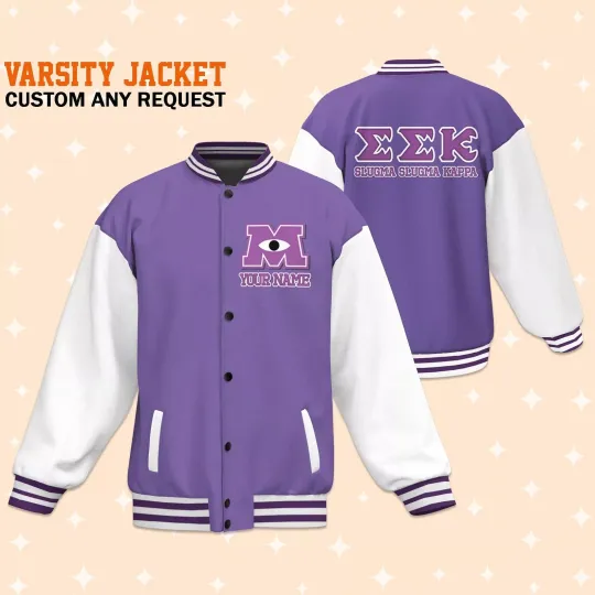 Custom Monster University SSK Basic Baseball Jacket, Baseball Outfit Personalized