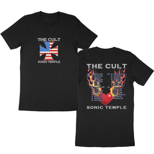 Vintage 80s The Cult Sonic Temple Band Concert Tour T-Shirt