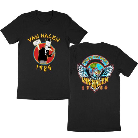 Vintage 80s van T-Shirt World Tour New Authentic Rock T-Shirt