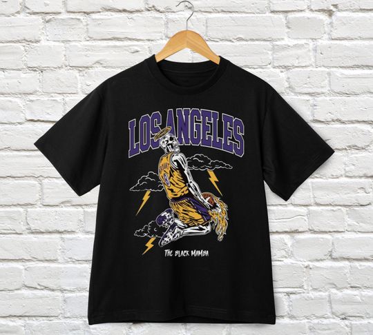Kobe Bryant LA Lakers Vintage Tshirt . High quality