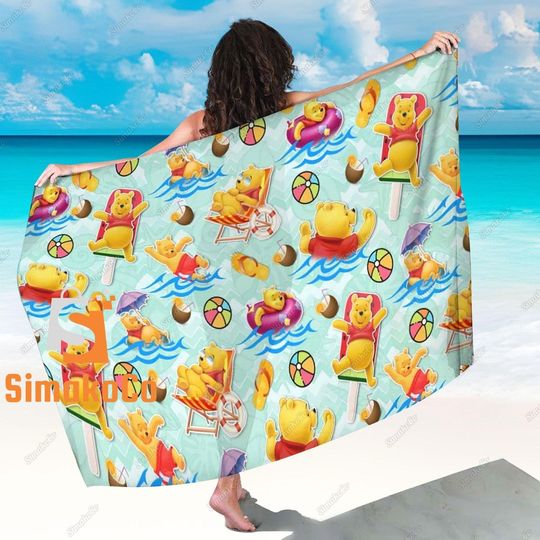 Pooh Beach Towel, Pooh Bath Towel,  Pooh Towel, Winnie The Pooh Beach Towel