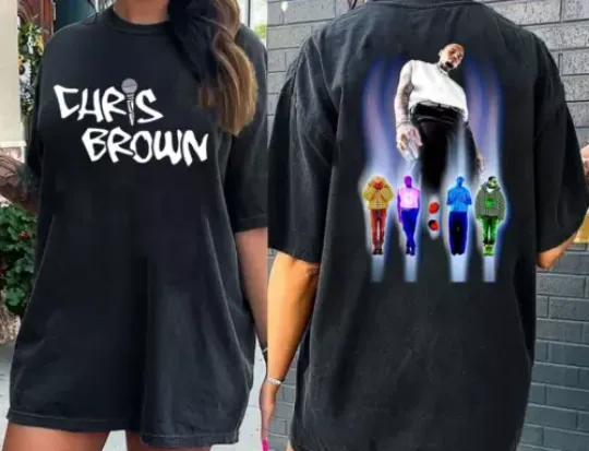 Chris Brown 2 Shirt, Chris Breezy 11:11 Concert Tour Shirt