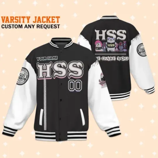 Custom Monster University HSS Uniform Baseball Jacket, Adult Varsity Jacket Disne