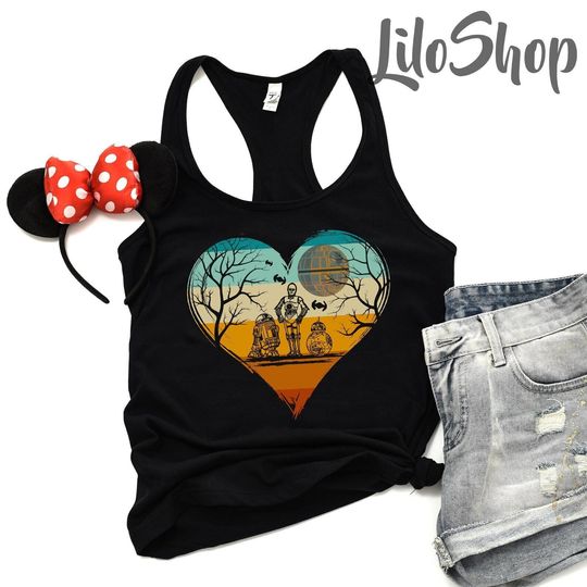 Star Wars C3PO, BB8, C3PO, Droid Disney Tank Top