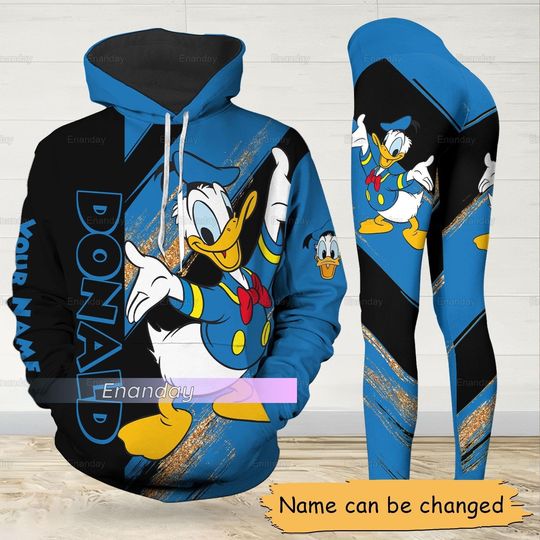 Donald Duck Hoodie, Personalized Hoodie, Donald Duck Legging, Donald Duck