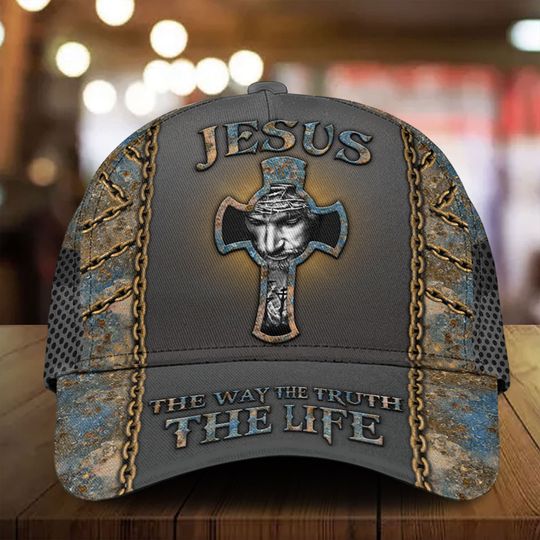 Jesus, the way, the truth, the light Jesus cap, warrior of Christ cap, bibble verse cap, Jesus gift for Dad