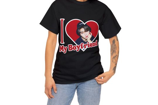 SKZ Han Jisung I Love My Boyfriend Shirt, Stray Kids Han Jisung Bucket Hat Photo Merch