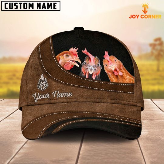 Chicken Happiness Customized Name Cap