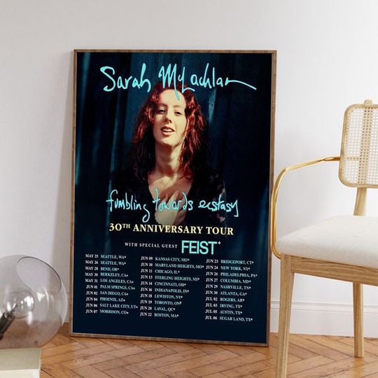 Sarah McLachlan Fumbling Towards Ecstasy 30th Anniversary Tour 2024 Poster
