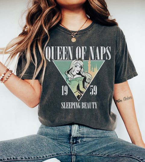 Disney Sleeping Beauty Nap Queen 1959 Graphic Shirt, Aurora Shirt, Disneyland Family Matching Shirt