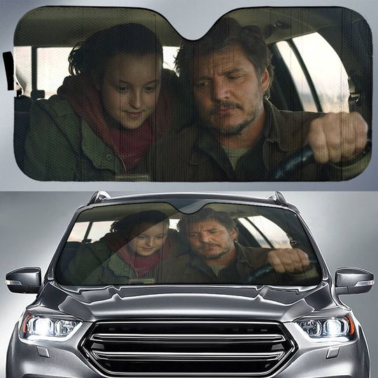 The Last of Us Car Sun Shade, Ellie and Joel Car Sunshade, Pedro Pascal Car Sunshade
