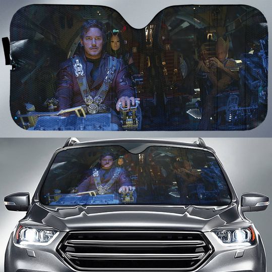 Guardians of the Galaxy Car Sun Shade, Star Lord Mantis Car Sunshade, Rocket Racoon Groot