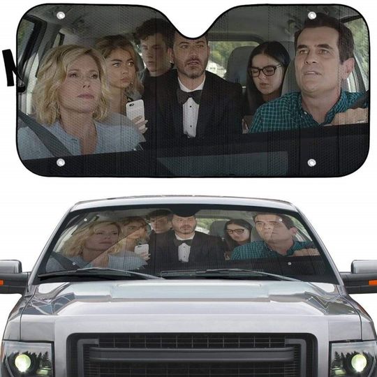 Modern Family Jimmy Kimmel Auto Sunshade, Claire Dunphy Alex Dunphy Car