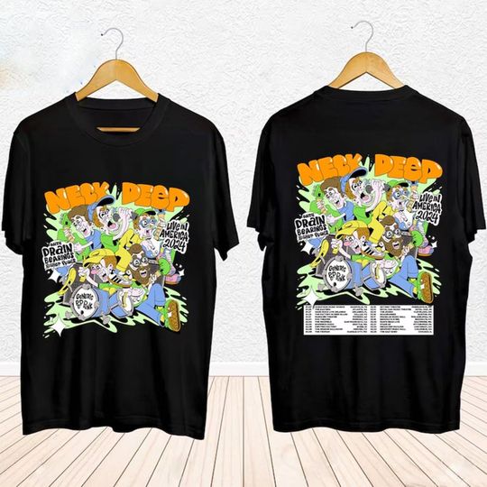 Neck Deep With Drain, Bearings, Higher Power 2024 Tour Double Sided Shirt