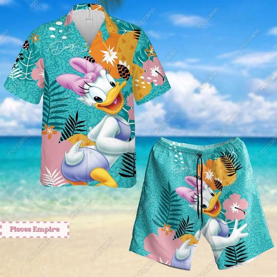 Cute Duck Shirt, Duck Girl Shorts, Duck Hawaii Shirt, Summer Shorts