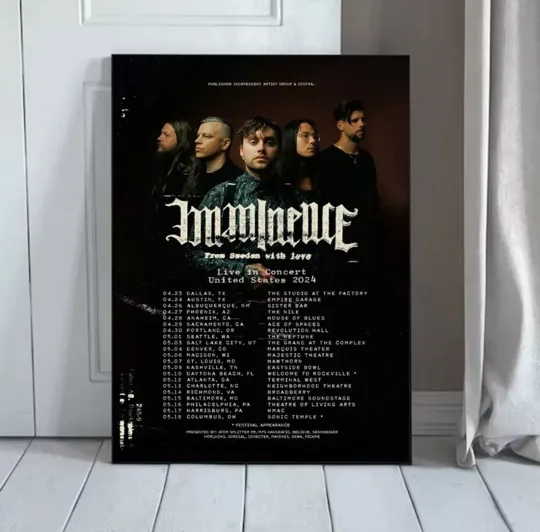 Imminence The Black Tour 2024 Poster