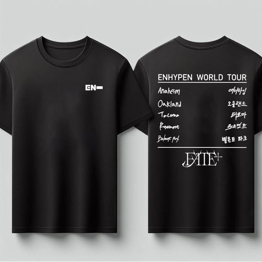 En World Tour Fate Plus In Us Tshirt, Enhypen Fate World Tour Shirt