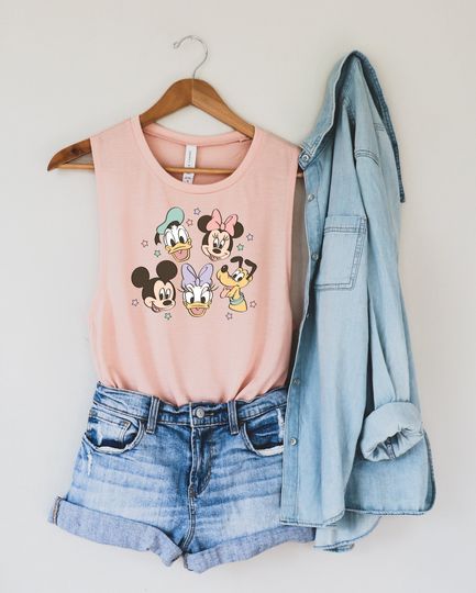 Disney Inspired Tank, RETRO MINNIE & MICKEY Womens