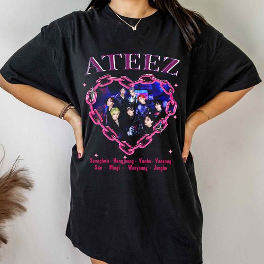 Retro ATEEZ Y2K Style Shirt, Ateez Towards The Light: Will To Power World Tour Shirt, Ateez World Tour 2024 Shirt