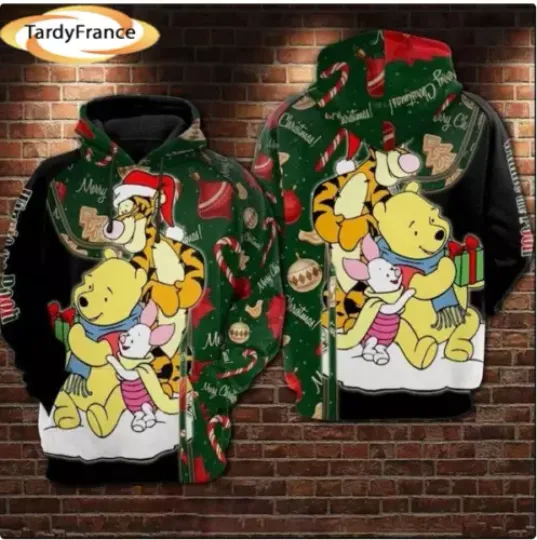 Winnie The Pooh 3D HOODIE HALLOWEEN GIFT CHRISTMAS GIFT OVER PRINT
