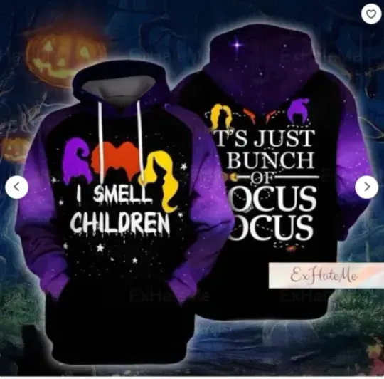 Halloween Hocus Pocus 3D HOODIE HALLOWEEN GIFT CHRISTMAS GIFT