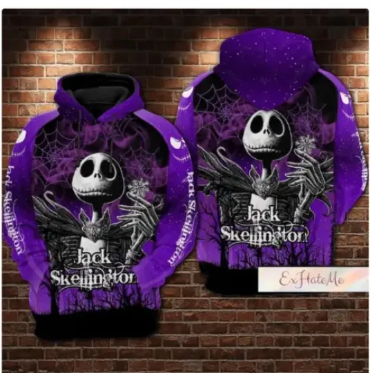 Halloween Jack Skellington 3D HOODIE HALLOWEEN GIFT CHRISTMAS GIFT