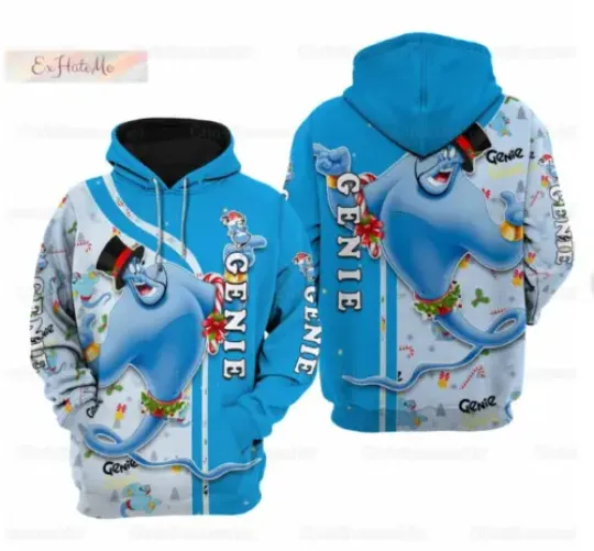 Disney Santa Genie 3D HOODIE HALLOWEEN GIFT CHRISTMAS GIFT
