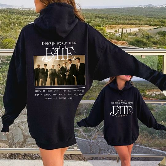 Enhypen World Tour Fate Hoodie, Kpop Hoodie, Kpop Merch, Music Shirt