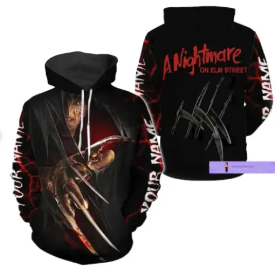Freddy Krueger 3D HOODIE HALLOWEEN GIFT OVER PRINT CHRISTMAS GIFT