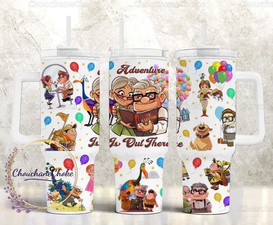 Carl And Ellie 40oz Tumbler, Disney Up 40oz Tumbler