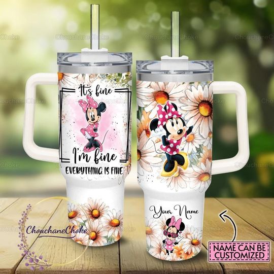 Minnie Mouse 40oz Tumbler, Minnie Mouse Tumbler