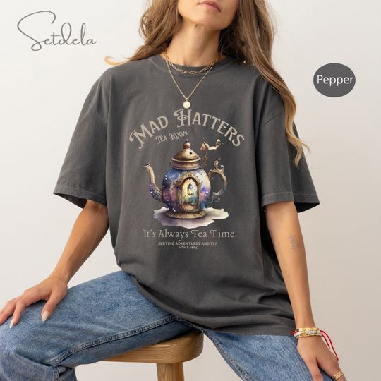 Vintage Alice in Wonderland Shirt Mad Hatter Shirt Tea Party Shirt Dark Academia shirt book shirt booktok books shirt bookish shirt