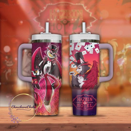 Husk Hazbin Hotel 40oz Tumbler, Husk Tumbler, Hazbin Hotel 40oz Tumbler