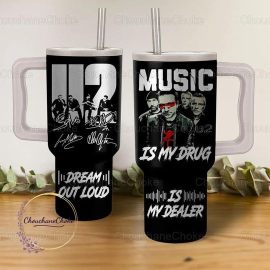 U2 Band 40oz Tumbler, U2 Band Tumbler, U2 Tumbler