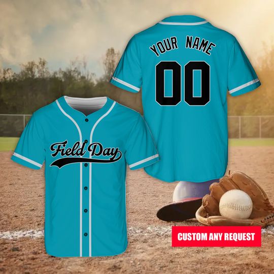 Custom Field Day Trip Baseball Jersey Personalized Field Day Let The Game Begin Jersey