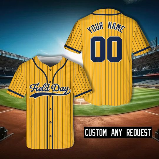 Custom Field Day Trip Baseball Jersey Personalized Field Day Let The Game Begin Jersey
