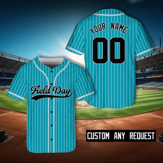 Custom Field Day Trip Baseball Jersey Personalized Field Day Let The Game Begin Jersey